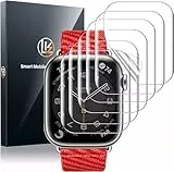 LK 6 Stück Schutzfolie für Apple Watch Series 9/8/7 45mm, Premium Qualität, Blasenfrei, Anti-Staub, HD Klar, Weiches TPU, Volle Abdeckung Displayfolie für iWatch Series 9/8/7 45mm