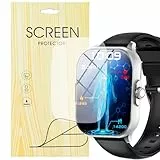 SNHVXLFW [6 Displayschutzfolien] Weicher Schutz, Displayschutzfolien, kompatibel mit Smartwatch YYKY Smartwatch Herren Damen 2,01 Zoll E02