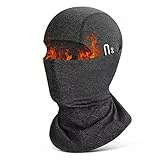 HEGCOIIE Winter Sturmhaube für Herren und Damen,Winddicht Thermo Balaclava Gesichtsmaske Skimaske für Outdoor Sports Radfahren, Skifahren, Motorrad, Fahrrad (Dunkelgrau)