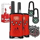 Monte Stivo® Walkie Talkie Kinder | 8-teiliges Set mit Kompass & Badge | Geschenke Kinder Outdoor Spielzeug für Junge und Mädchen