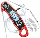 CIRYCASE Fleischthermometer Digital, Sofort Lesen Bratenthermometer Ofenthermometer, Externe Lange Sonde mit 102cm-Edelstahlkabel, Zeigerthermometer, Backofenthermometer für Küche, BBQ, Ofen, Backen