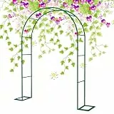 200/220/230cm Hoch Schwer Rosenbogen Verzinkt Gartenbogen Pergola Aus Metall Kletterpflanzen Rankgitter Garten Torbogen Hochzeitsbogen Breite 80-300cm(Dark Green,200 * 220cm/6.5 * 7.2ft)