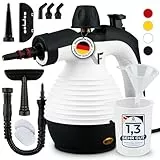 Neighbour's Friend® Dampfreiniger Neues Modell – Leistungsstarker Hand Steam Cleaner, 3,5 Bar Druck, 4m Kabel, 350ml Tank I Handdampfreiniger für Auto, Werkstatt, Haushalt & Fensterreinigung