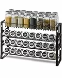 VEVOR abnehmbares Gewürzregal 4-stöckiger Gewürzhalter Organizer, stapelbarer Gewürzständer (401 x 116 x 271 mm), Küchenaufbewahrung für Arbeitsplatte, Küchen-Vorratsschrank, Speisekammer Schwarz