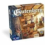 HUCH!, Gutenberg Spiel, Kennerspiel über die Entstehung des Buchdrucks, Spannende Strategiespiele mit einzigartigem Zahnrad-Mechanismus, Für 1–4 Spieler ab 12 Jahren