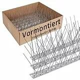 Moyofree Vogelabwehr Spikes vormontiert für Dach und Fenster, Taubenabwehr Spikes Edelstahl Vogelschreck und Vogelschutz für Krähen, Möwen und kleine Vögel, Vogelabwehrspikes Set Abdeckung 7.26 Meter