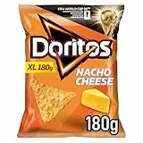 Doritos Nacho Cheese - Tortilla Nachos mit Käse Geschmack - Herzhafter Snack zum Knabbern aus Mais (10 x 180g) (Verpackungsdesign kann abweichen)