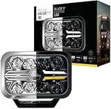 HELLA VALUEFIT LED Fernscheinwerfer - Blade Chrome RE 9' - 12V / 24V - rechteckig - Referenzzahl: 25 - glasklar - Lichtfarbe: weiß/Gelb - Kabel: 500mm - stirnseitig - 1FJ 357 199-081