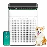 MERONTE Luftreiniger Allergiker für Wohnung Raucherzimmer, Air purifier, CADR 340m³/h für 157㎡ Raucherzimmer, PM 2,5 Luftqualitätsmonitor, WiFi- und Alexa-kompatibel, 1 Pack + 4 Modi