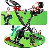 Neu Heimtrainer Fahrrad, SLUNSE 5-in-1 Ergometer Heimtrainer Verstellbarer Widerstand, Hometrainer Fahrrad Faltbare Aufbewahrung, Leise & Bequem, LCD-Monitor, 160KG Belastbar, Home Trainer