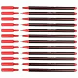D.RECT Fineliner Set 12 Stück - Filzstift Für Den Täglichen Gebrauch Geeignet - Feinleiner Stift - Superfeine, Linienbreite Ca. 0.4 mm - Rot