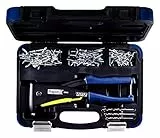 Rapid Nietenzange Set RP40 Multi, im Koffer inkl. 150 Nieten und 3 Bohrern, für Blindnieten ALU und Edelstahl von 3,2 - 4,8 mm