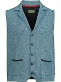 Charles Colby Herren Strickweste Duke Heston petrol, 3XL (XXXL) - 64/66