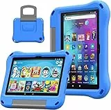 DJ&RPPQ 8 Tablet-Schutzhülle für Kinder(Version 2024/2022/2020), leicht, kindersicher, stoßfester Griff und Ständer,Also for 8Zoll Sony Nokia Tablet.Blue