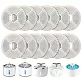 PewinGo Katzenbrunnen Filter, Trinkbrunnen Filter [12 Stück] Ersatzfilter für 2,0-2,5 L Katzenbrunnen Triple Action Durch Ion Enaustauscherharz, Aktivkohle