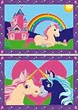 Ravensburger CreArt 27774 - Bunte Einhornwelt - Malen nach Zahlen Einhörner für Kinder ab 5 Jahre, Malset mit Rahmen, Pinsel und Acrylfarben, Geschenk für Mädchen und Jungen