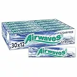 Airwaves Strong Sugarfree Chewing Gum, with Menthol Freshness, 30 Packs of 12 Dragees