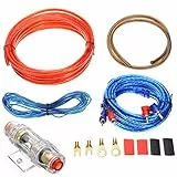 Foreverup Endstufe Kabel Set, Auto Verstärker Kabel, 10GA Auto Verstärker Kabelsatz Kfz, Car HiFi Kabel Set mit Sicherung, für Subwoofer Kabel Auto, Verstärker Auto