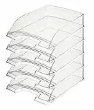 Esselte Leitz Briefkorb A4 transparent Plus (5er Pack | kristallklar)