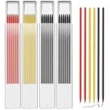 OSDUE 24 Stück Bleistiftminen für Zimmermannsbleistift, 2,8 mmSolide Tieflochmarker Konstruktion Bleistift Ersatz, Bleistift Ersatzminen für Architekt Zeichnen (Gelb Rot Schwarz)