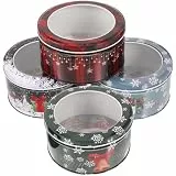 Cabilock 4stücke Keksdose Weihnachten Plätzchendose: Metall Blechdose Mit Deckel Weihnachtskekse Groß Plätzchendose Weihnachten Cookie Jar Weihnachtsdosen Für Kekse