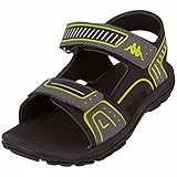 Kappa Unisex Kinder Paxos K Slipper, Black Lime, 30 EU