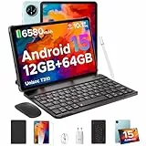 DOOGEE Tab A9 Tablet 10 Zoll Android 15, Tablet mit Tastatur/Stift/Maus/Hülle, 12GB RAM+64GB ROM(TF 2TB), 6580mAh, Unisoc T310, Dual Speaker, 5G WiFi, HD IPS Display, 8MP, GMS, BT5.0, 3.5mm, Face ID