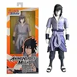 BANDAI - Anime Heroes - Naruto Shippuden - Manga-Figur Anime Heroes Mega 30 cm - Sasuke Uchiwa - Offizielle Naruto Lizenz - Große Gelenkige Naruto-Figur - Spielzeug für Kinder ab 4 Jahren- 38152