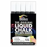 LIQUID CHALK Flüssigkreide-Marker, 5 mm, Rundspitze, Weiß, 5 Stück