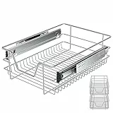 KESSER® Teleskopschublade 2x 40 cm ✓ Küchenschublade ✓ Küchenschrank ✓ Korbauszug ✓ Schrankauszug ✓ Vollauszug ✓ Schublade