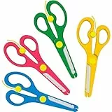 Enid store Bastelschere Kinder-Scheren Set mit Sicherung | Blau Grün Gelb Rosa
