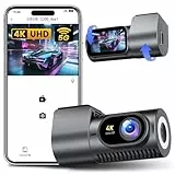 CIEVIE Dashcam Auto Vorne 4K, 1,5' IPS Display & 5G WiFi, 360° Drehbar Mini Dash Cam, Auto Kamera mit WDR Nachtsicht, 24/7 Parküberwachung, G-Sensor, Loop-Aufnahme, 170° Weitwinkel, Keine SD-Karte
