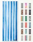 WOODSANDWAVES Strandtuch aus Mikrofaser - schnelltrocknend, leicht, kompakt - 180cm x 80cm - XL Badetuch - Handtuch für Reisen - saugfähig, sandfreies & großes Strandhandtuch (Aqua Stripes, L)