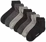Camano Herren 3023 Ca-Soft Quarter 7 Paar Socken, Grau (Grey Combi 49), (Herstellergröße: 43/46) (7er Pack)