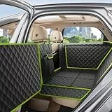 pecute Hundedecke Auto Rückbank mit Harter Unterseite 136 * 60 cm, 2025 Hunde Autositz Rückbank, Mobile Türschutzflügel, wasserdichte & Anti-Kratz, Sofa Textur, bis zu 150 kg