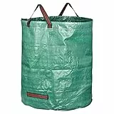 GardenMate 15X 272l Gartensack Laubsack Gartenabfallsack stabil - Gartensäcke für Gartenabfälle - Laubsäcke Rasenschnitt - Grünschnittsäcke faltbar, groß, robust aus Polypropylen-Gewebe 150GSM