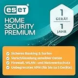 ESET HOME Security Premium 2026 | 1 Gerät | 1 Jahr | inklusive VPN, Datenverschlüsselung, Browserschutz & Privatsphäre | Windows oder MacOs | Aktivierungscode per E-Mail