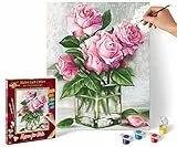 Schipper 609240828 Malen nach Zahlen - Rosen für Dich - Bilder malen für Erwachsene, inklusive Pinsel und Acrylfarben, 24 x 30 cm