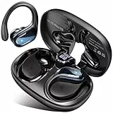 Kabellose Ohrhörer, 2025 Bluetooth 5.4 Kopfhörer Sport, 75H Stereo Wireless Ohrhörer mit 4 ENC Noise Canceling Mikrofon, IPX8 wasserdichte Ohrstöpsel mit Ohrhaken, LED-Display, Bluetooth-Ohrhörer zum