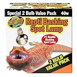 Zoo Med SL2-40e Repti Basking Spot Strahler für Wärme und Licht im Terrarium, Doppelpack 2 x 40 W