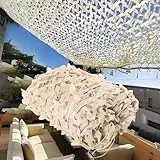 Generisch Sonnensegel Wasserdicht, Tarnnetz Beige 1x1.5 2x2 2x3 3x3 3x4 4x4 4x5 5x5m Sonnenschutz Terrasse, Armee-militärnetz, Outdoor-Sonnenschutz-tarn-schattennetz, Camouflage Netz(4x4 M)