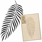 NAKLEO Blumen Große Malschablonen 43x64 cm, Tropisches Palmenblatt Muster, Wiederverwendbare Kunststoff Wandschablone, Dekoration DIY Handwerk, Holz Wand Stoff Stein