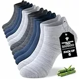 Niorasen Bambus Sneaker Socken Herren Damen 43-46 37-42, Atmungsaktive Sportsocken, Anti Geruch Laufsocken, Antibakterielle Kurze Sommer Knöchelsocken, Halbsocken, Bambussocken 6 Paar