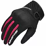 SHIMA SONIC Motorrad Handschuhe Damen Kurze Sommer Motorradhandschuhe Schutz Schutzkleidung Touchscreen Motorcycle Belüftet Verstärkt Leicht Motorbike Sommerhandschuh (Frauen, Rosa, S)