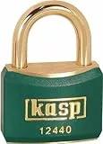 KASP Vorhängeschloss, Messing, grün ummantelt, 40 mm, gleichschließend K12440GREA1 gleichschließend