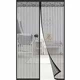 Kiaitre Fliegengitter Tür, Magnet Insektenschutz Tür 220x100cm, 4cm Breites Klettband, Klebemontage Ohne Bohren, Magnet vorhang Für Balkontür, Wohnzimmer, Schiebetür, Terrassentür und Kellertür