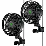 VIVOSUN AeroWave A6 Ventilator mit Clip 150 mm, Automatisch Oszillierend, Leise & Leistungsstark, Stabiler Rutschfester Clip, Umluftventilator für Growzelt & Hydroponik, 2er-Set
