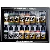Vallejo AV Modell Air Set Railway Farben, 17 ml (16er Pack)
