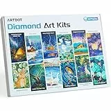 ARTDOT 12 Set 5D DIY Diamond Painting Erwachsene, Lizenziert Diamant Painting Bilder mit Zubehör für die Wanddeko zu Hause