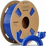 LANDU PETG Filament 1.75mm Blau 1KG High Speed 30-600mm/s 3D Drucker Filament Maßgenauigkeit +/- 0.02 mm,1kg Pappspule(2.2lbs) Passend für die meisten 3D Drucker,PETG Blau